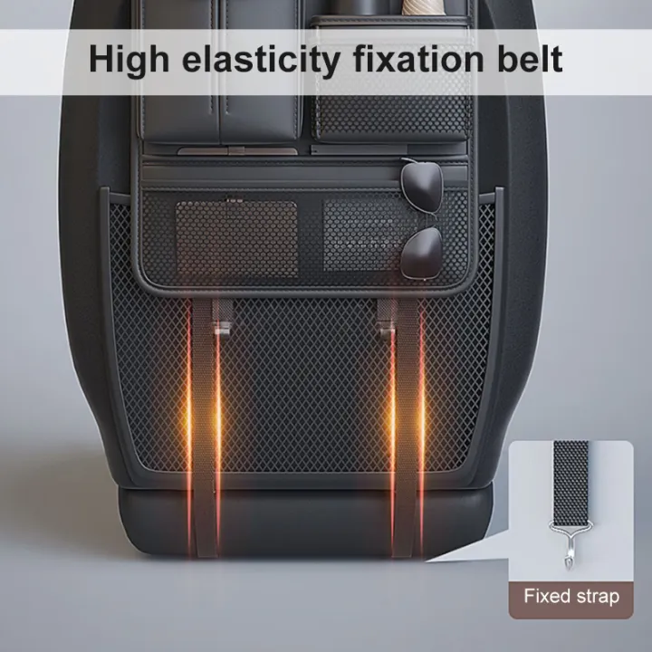 SEAMETAL Universal Car Seat Back Storage Pocket Multi-function Hanging Bag Tissue Box Auto Interior Organizer