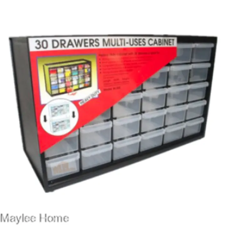 30 Compartment Heavy Duty Drawers Multi Uses Stackable Plastic