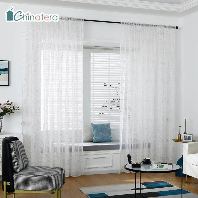 Màn Che Cửa Sổ Sợi Pháo Hoa Hiện Đại, 1 Chiếc, Vải Tuyn, Voan Mỏng, Trang Trí Phòng Khách, Phòng Ngủ, Chinatera