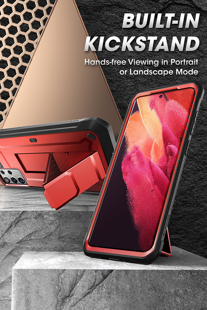 SUPCASE UB Pro Đối Với Samsung Galaxy S21 Siêu 5G Ốp (Bản Phát Hành 2021) Bảo Vệ Màn Hình Tích Hợp Với Vỏ Bọc Chắc Chắn Và Chân Đế Toàn Thân