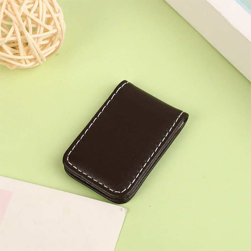 New Money Clip Wallet Slim Men Women Vintage Strong Magnet Money Clip PU Wallet