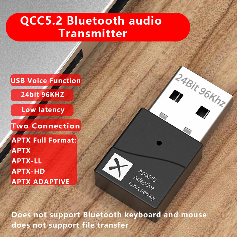 DISOUR Bộ Phát Âm Thanh TX40 USB Bluetooth 5.2 Chính Hãng Bộ Giải Mã Qualcomm QCC3040 24Bit AptX Thích Ứng LL HD SBC Bộ Chuyển Đổi Không Dây Đa Điểm Độ Trễ Thấp 40Ms Cho Máy Tính T V Máy Tính Xách Tay PS4/5 Nintendo Switch
