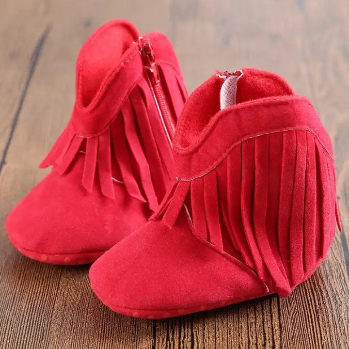 baby girl fringe boots