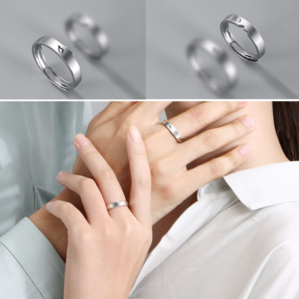 1 X Love Ring Opening Ring Engagement Rings Jewelry Split Ring Adjustable Ring Lovers Ring Women's Jewelry Irregular Ring
