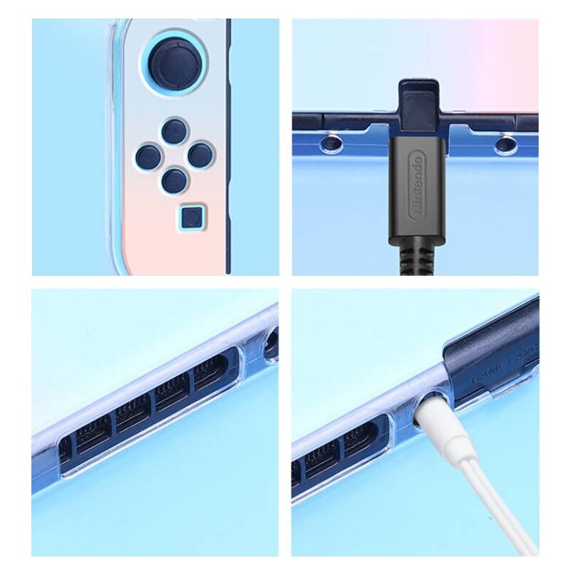 Nintendo Switch Ốp Cứng Bảo Vệ OLED Ốp Điều Khiển Joy Con Vỏ Bọc Toàn Bộ 5 Món Cho NS OLED Phụ Kiện