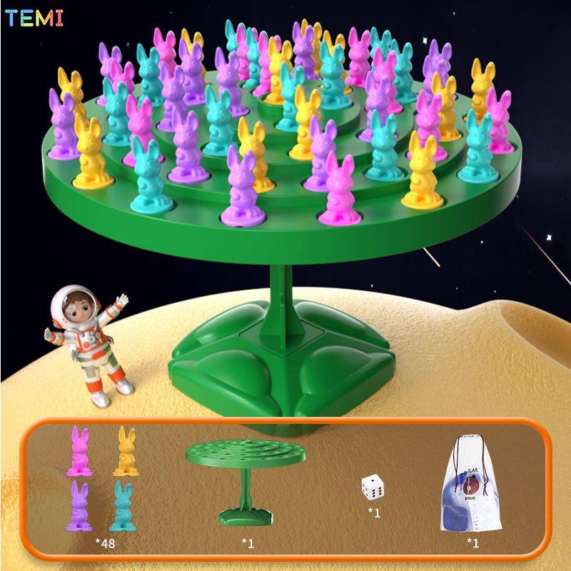 TEMI Balancing Board Puzzle For Kids astronaut Balance Tree Game Parent-child Interaction Tabletop Game Toys Astronaut Balancing Educational Toy