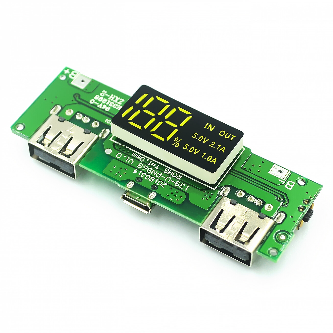 Mô-đun Sạc 18650 Bảng Sạc Bảo Vệ Mạch USB 5V 2.4A LED Kép Micro/Type-C