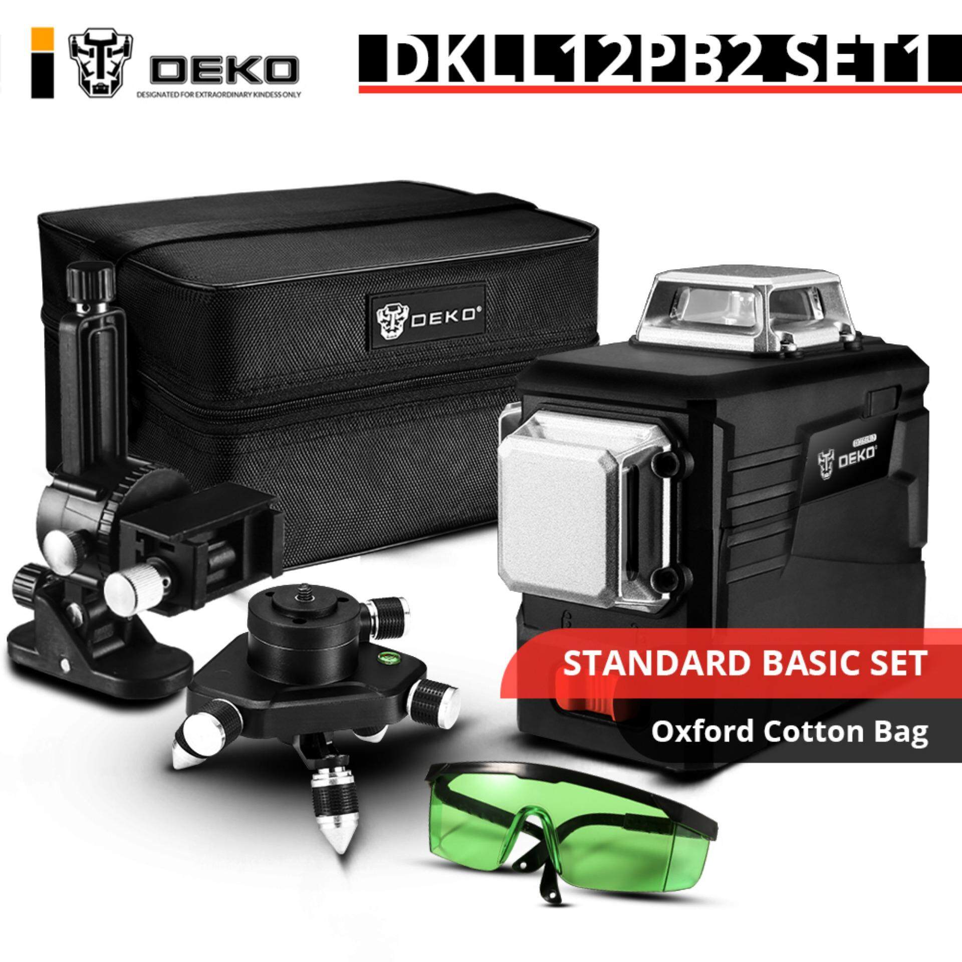 Deko dkll12pb2 12 Lines 3D Green Laser Levelแนวนอนและแนวตั้งCROSS Lines ...