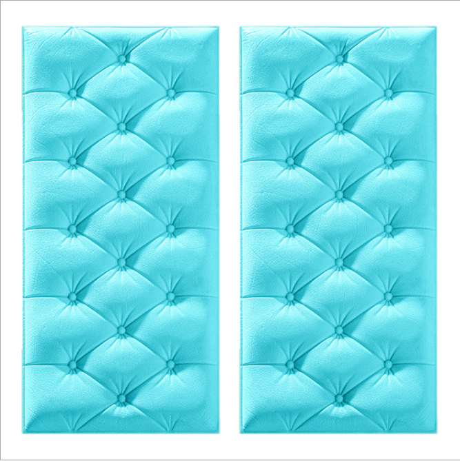 8pcs Bedside Soft Bag Wall Stickers Thickening Self-adhesive 3D Three-dimensional Three-dimensional Anti-collision Wall Surrounding Tatami Kindergarten Bedroom Living Room Decoration Waterproof Anti-collision 34x69cm(around)  Thickness: 7mm (around)