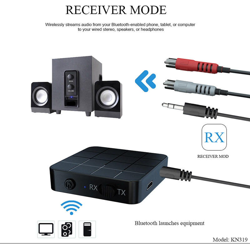 DISOUR Bộ Thu Phát Bluetooth 5.0 KN321 Chính Hãng Bộ Chuyển Đổi Âm Thanh Mini Không Dây Giắc Cắm AUX RCA 3.5MM Dongle Âm Thanh Nổi 2 Trong 1 Cho Xe Hơi Tai Nghe Loa Máy Vi Tính T V