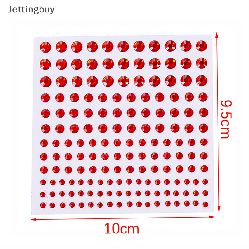 【Jettingbuy】 Flash Sale Single Grain Glue DIY Eyebrow Eye Patch Forehead Face Rhinestone Sticker