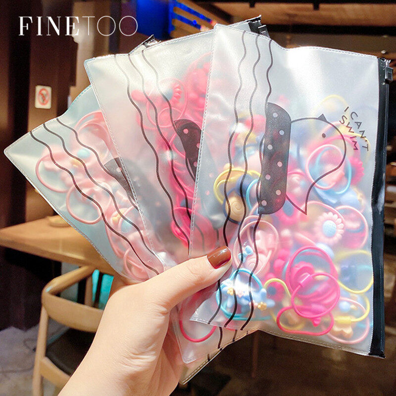 ★Cũng Tốt★30/100/1000 Cái/bộ Thời Trang Hàn Quốc Baby Kids Hair Band Đầy Màu Sắc Ban Nhạc Cao Su Ponytail Hair Tie Girls Phụ Kiện Tóc Mũ