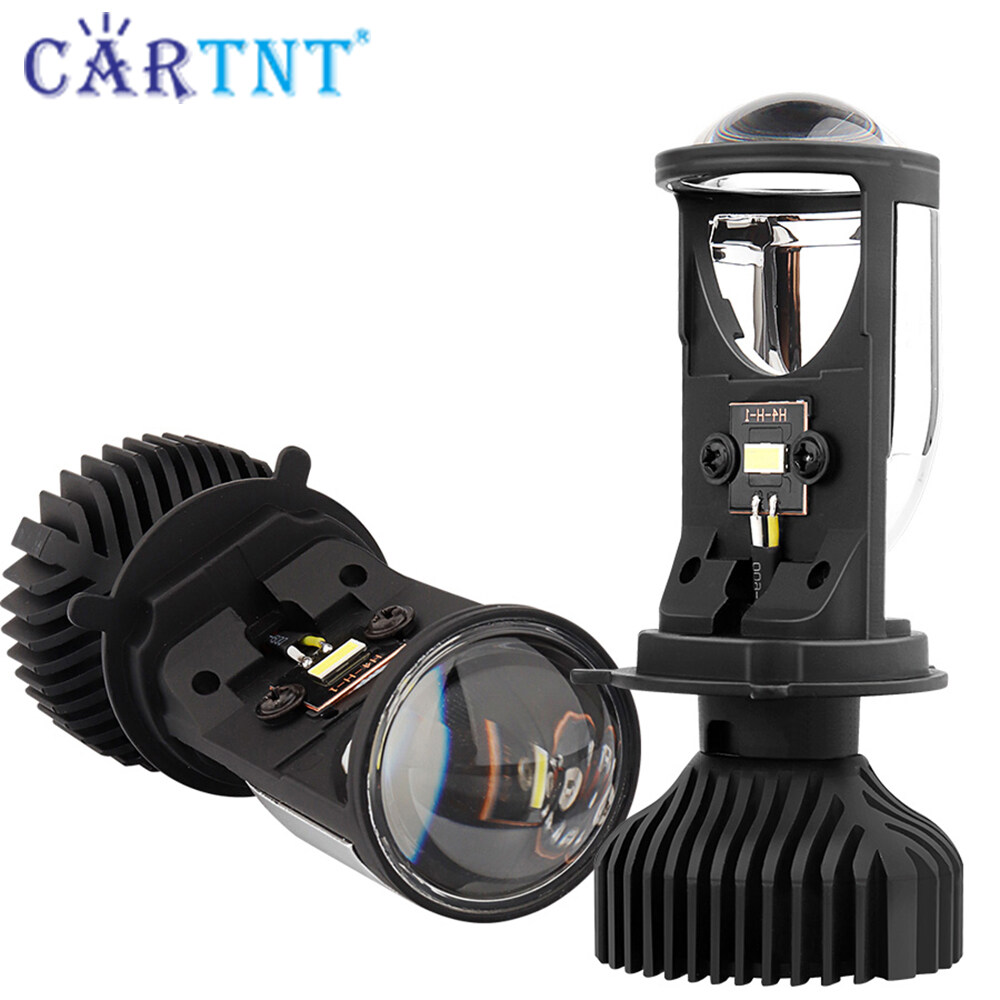 CarTnT 2 Cái bộ 110W Đèn Xe Hơi H4 LED Canbus Mini Ống Kính Máy Chiếu Bóng