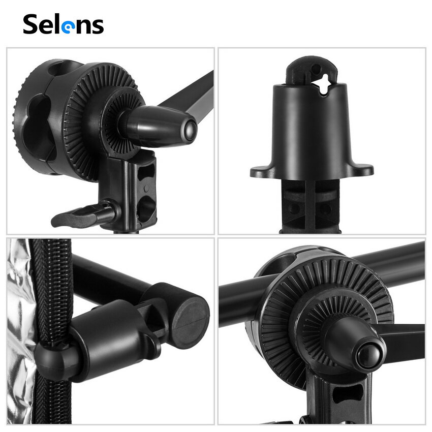 Selens T Type Metal Stand Reflector Holder Backdrop Support Background Stand Tripod Bracket Studio Equipment Adjustable
