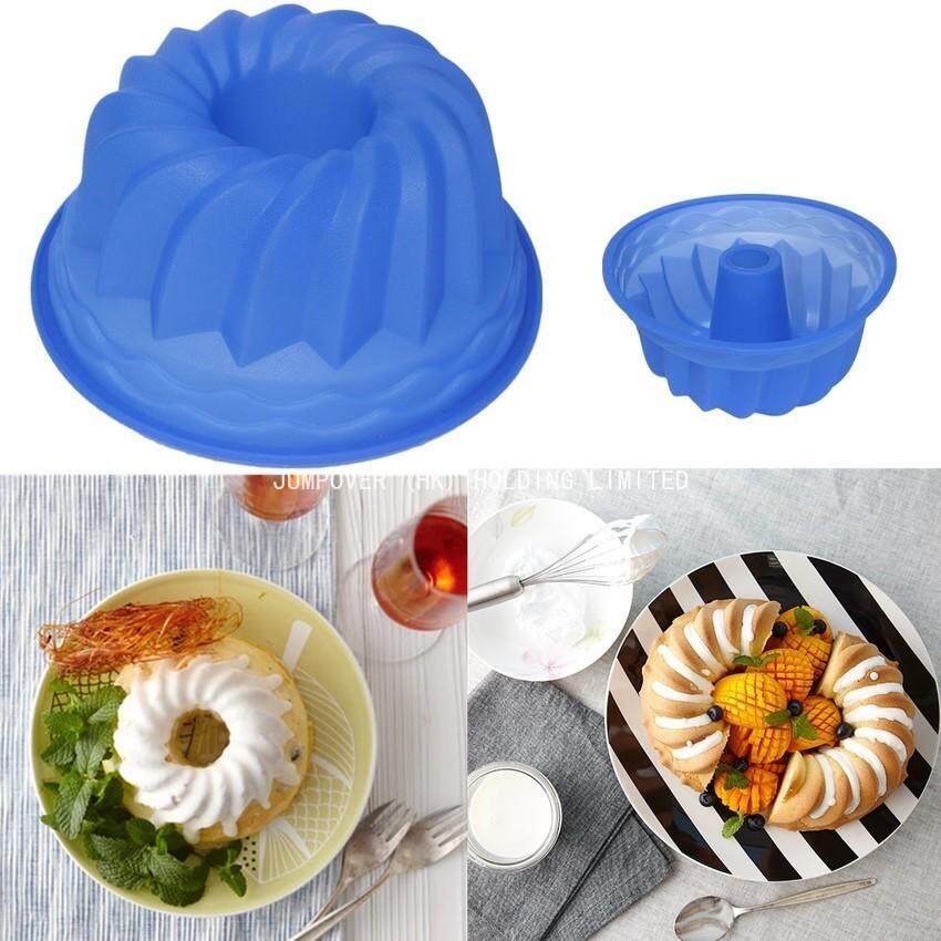 JUMPOVER (HK) GIỮ GIỚI HẠN Dẻo Silicone Dạng Xoáy Bundt Vòng Chảo Bánh Hình Bánh Mì Bánh Ngọt Khuôn Traybaking Khuôn Mẫu