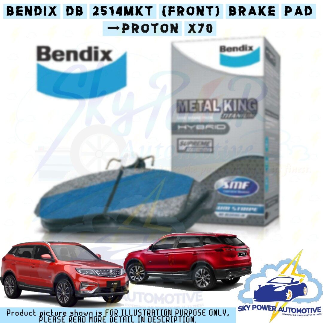 PROTON X70 FRONT DISC BRAKE PAD (DB2514MKT) BENDIX METAL KING TITANIUM