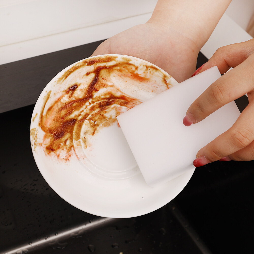 Miếng chùi thần thánh xốp nano bàn chải nhà bếp nồi miếng bọt biển cọ rửa khối miếng tạo bọt rửa bát 10*6*2cm