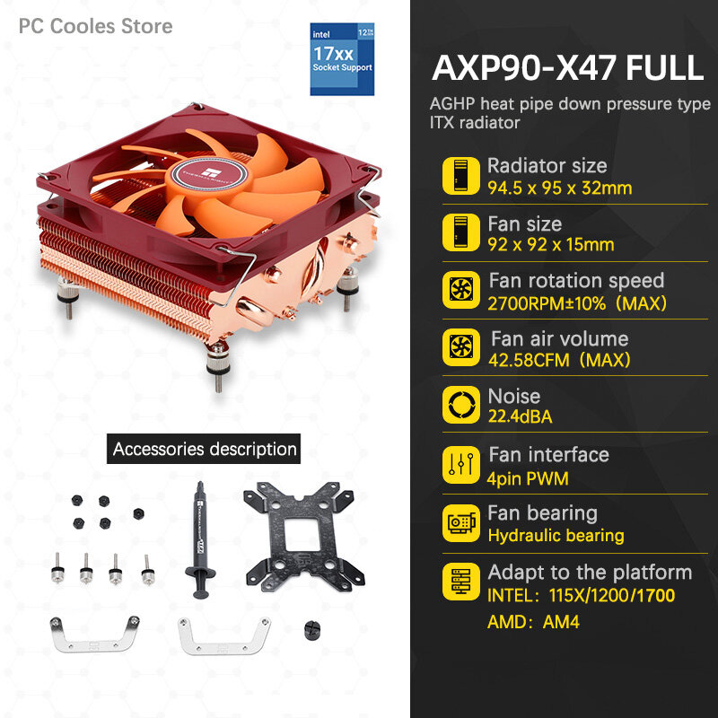Thermalright AXP90 X47 Low Profile CPU Cooler, With 92mm TL - View #12
