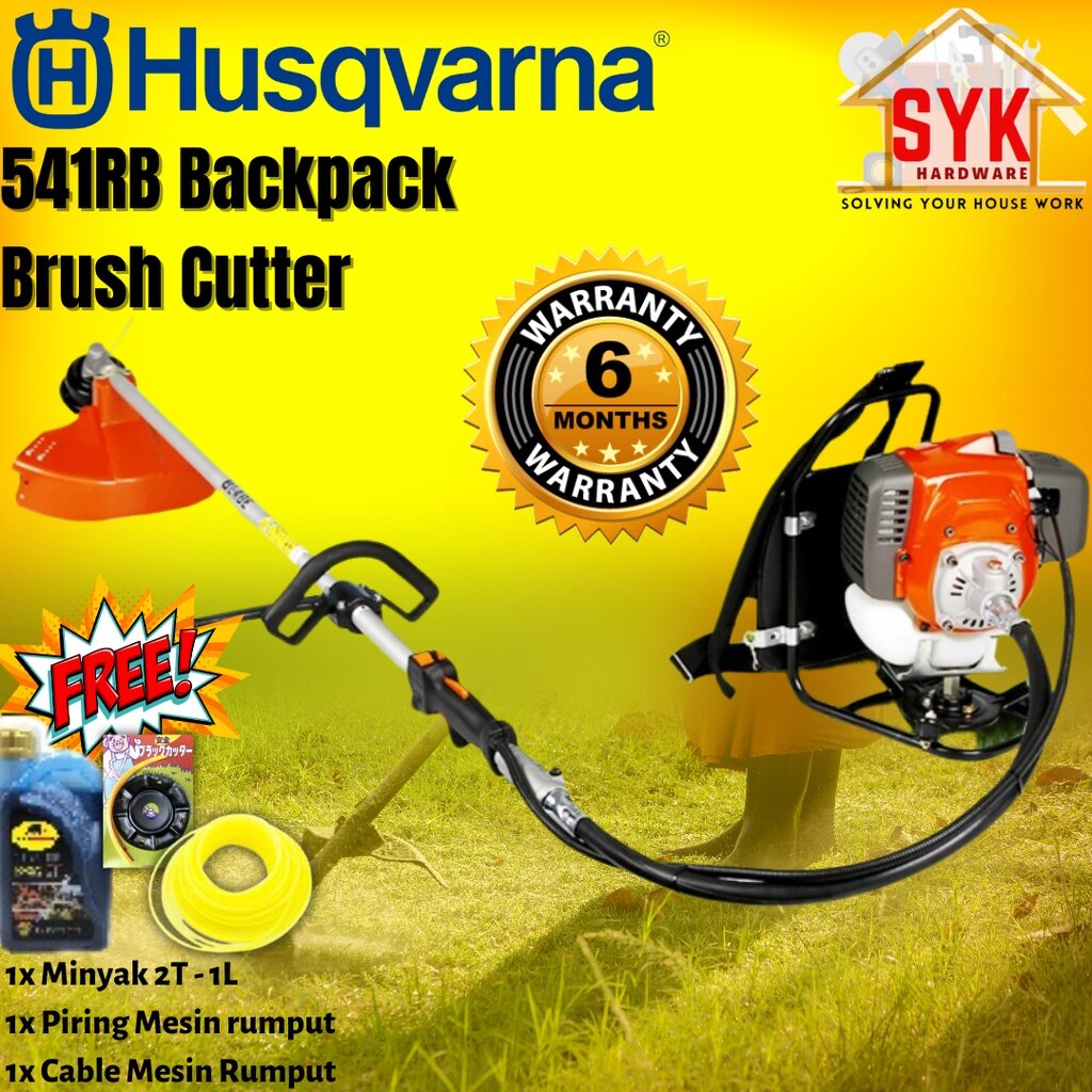 SYK HUSQVARNA 541RB Backpack Brush Cutter Gardening Tools Grass Cutter ...