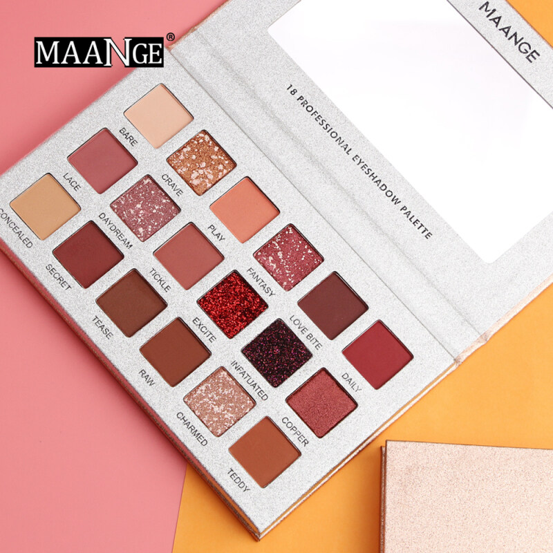 Maange 18 Màu 1 Cái Thương Hiệu Chuyên Nghiệp Nude Shining Eyeshadow Pearleody Trang Điểm Bột Màu Nhũ Phấn Mắt Khói Pallete Mỹ Phẩm Không Thấm Nước