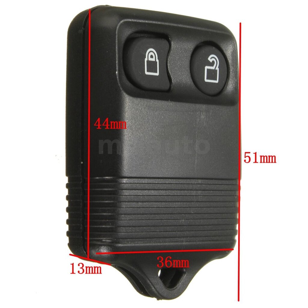 LAIFU Vỏ Thay Thế Chìa Khóa Từ Xa 2 Nút Vỏ Bọc Chìa Khóa Ô Tô Cho Ford Explorer Escape 2004 2005 2006