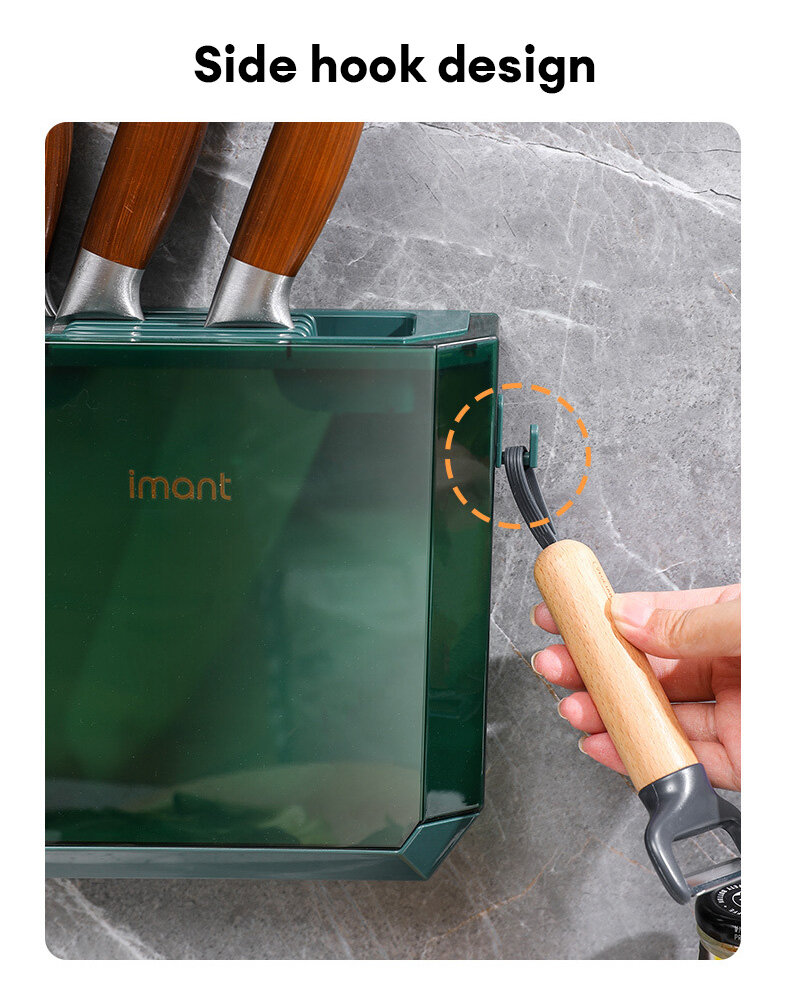 Transparent knife storage rack kitchen wall-mounted knife rest cabinet Ultra-thin kitchen knife holder hidden knife holder insert knife rest