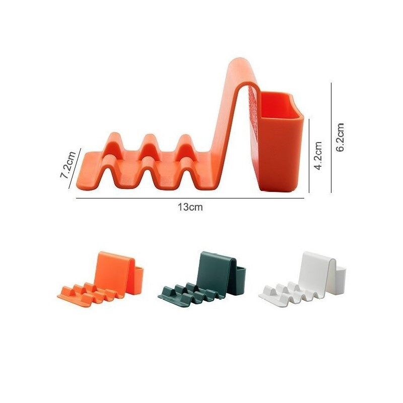 【Alien Data】Universal Solid Color Wave Multi-function Desktop Phone Holder Tablet E-book Holders Phone Stand Desk Holder