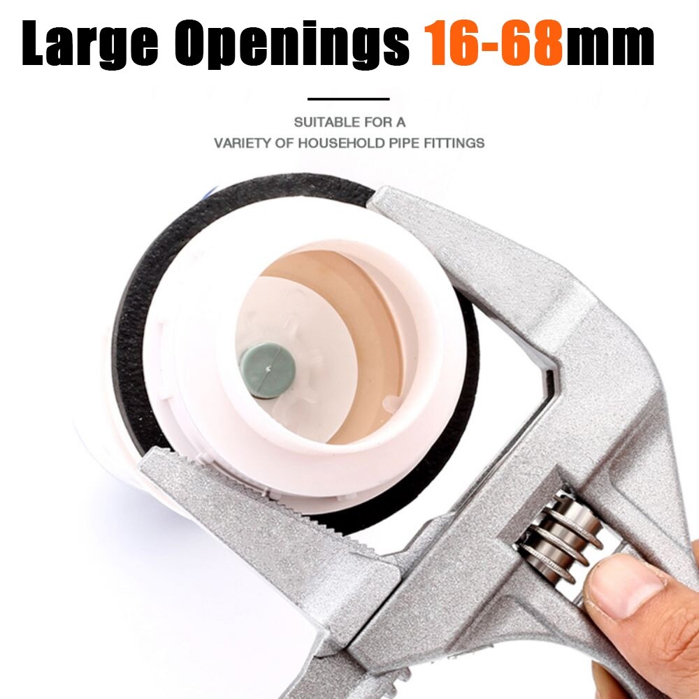 【hot】 Multi function Sanitary Wrench Aluminium Alloy Short Handle Large Opening Wrenches Universal Spanner Repair Tool for Water Pipe