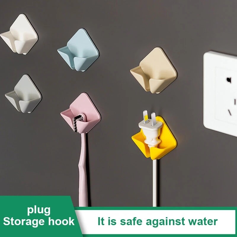 3 Giá Đựng Dây Nguồn Sáng Tạo Không Cần Khoan Móc Treo Tường, Móc Dính Móc Cắm Nhà Bếp Giá Treo Ổ Cắm Điện