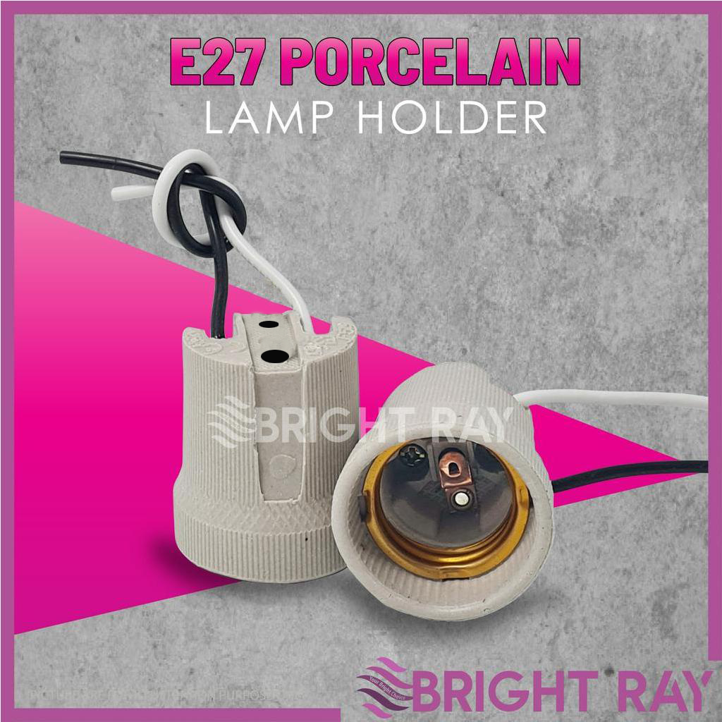 [1PCWIRE] E27 PORCELAIN Lamp Holder Light Bulb Holder ES Lamp Holder