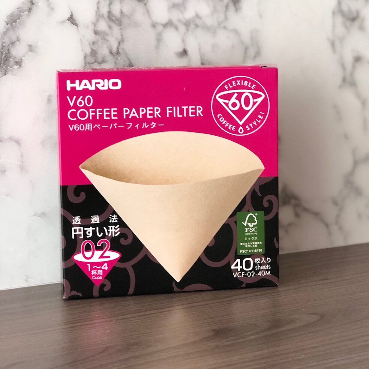 Hario V60 VCF-02-100M Paper Filter 02M Dripper 100 Sheets 1-4 Cups MADE IN JAPAN