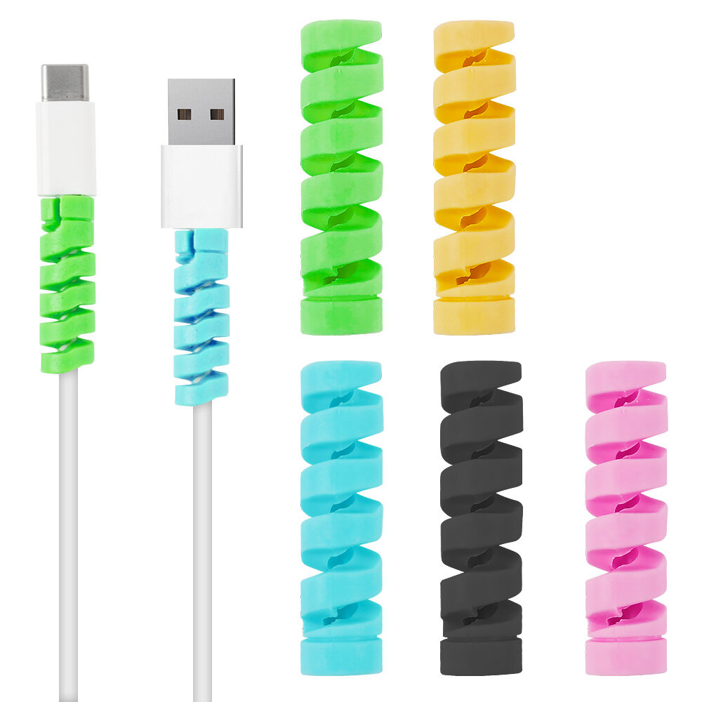 Charging Cable Protector Cute Cartoon Data Line Protective Cover Charging Cable Earphone Cable USB Winder Wire Cord Organizer Cover
