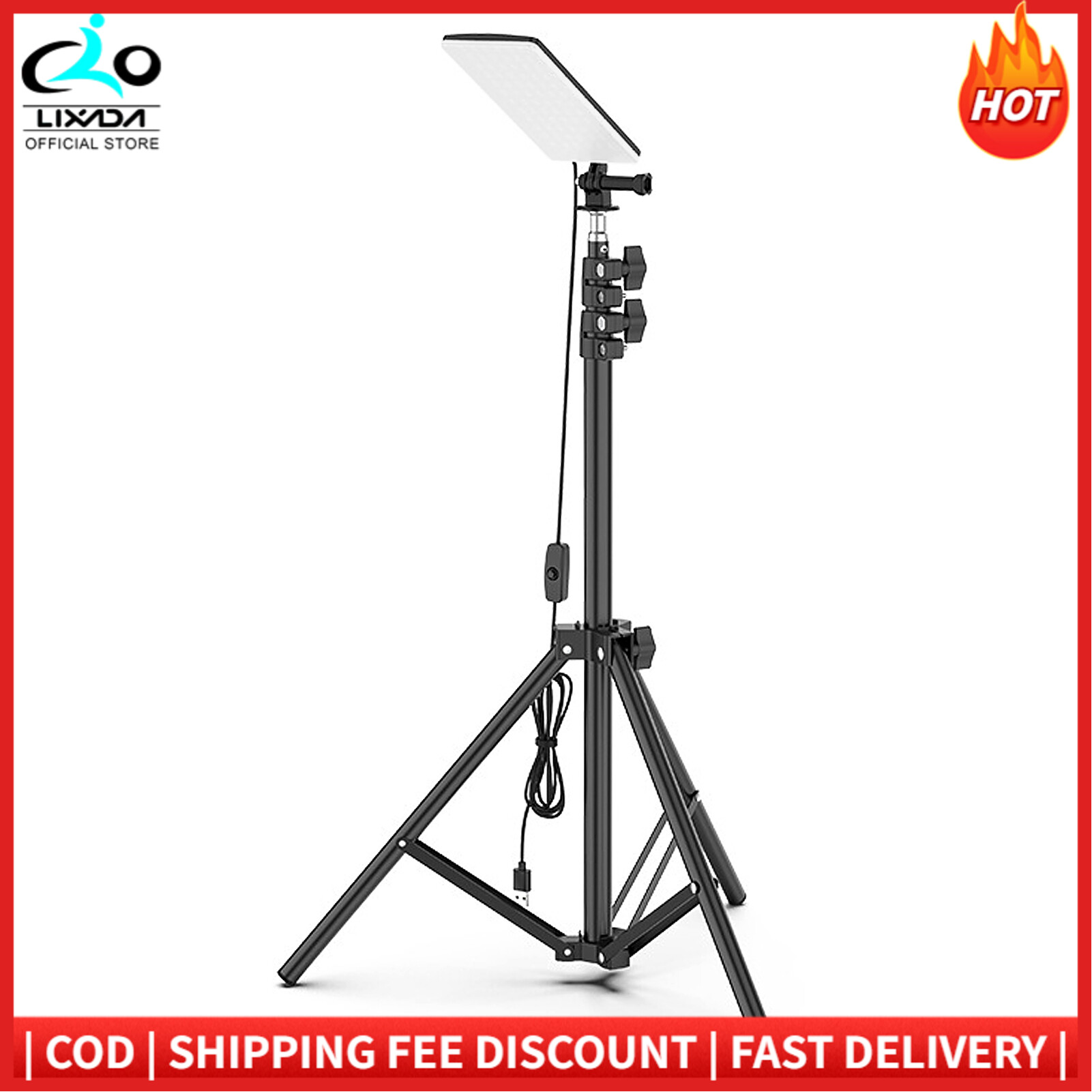 Outdoor Portable Lamp Adjustable Height Camping Lantern Collapsible USB Charged Light for Outdoor Activities