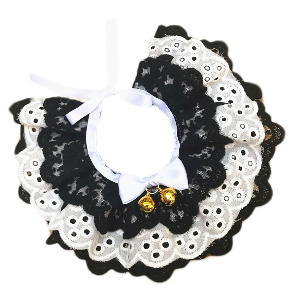 Aixuexi tri-layer lace bow dog cat pet collar bib collar colar strap
