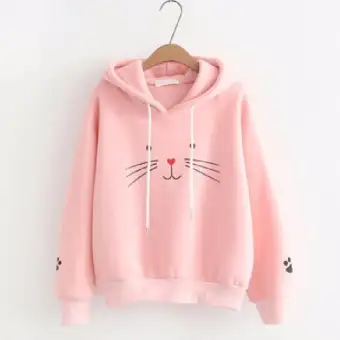 cat face hoodie