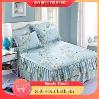 Bbr Simmons Bedspread Aloe Cotton Single Piece Double Bed Skirt