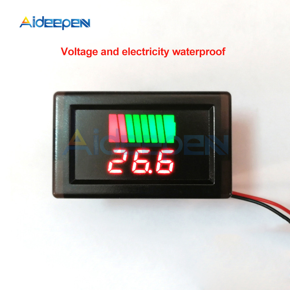 Voltage Indicator for Automotive Battery, Lead A-Cid, 12V, 24V, 36V, 48V, 60V, 72V, for Electric Vehicles