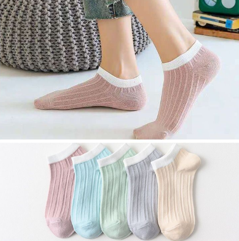 SUPERFLOWER Chaussettes invisibles et respirantes en coton solide pour femme pour le sport et les loisirs_voghion.com