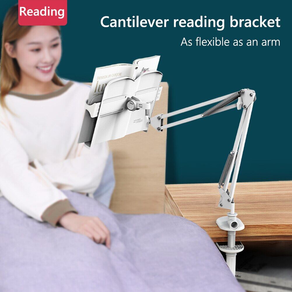 Bedtime Reading Book Bracket For Children's Reading Rack Desktop Long Arm Flexible Multi Angle Rotation Book Holder Stand