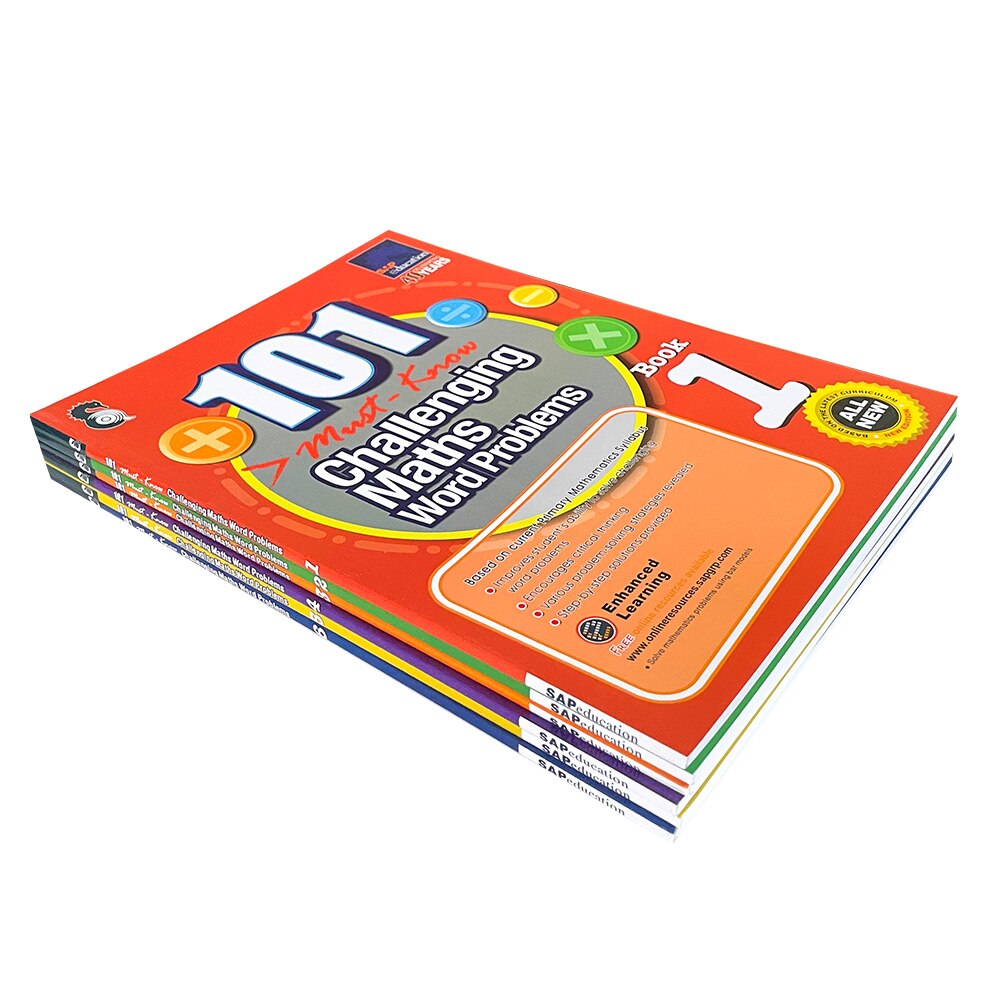 6 หนังสือ เรียน หนังสือ SAP Education 101 Challenging Maths Word ...