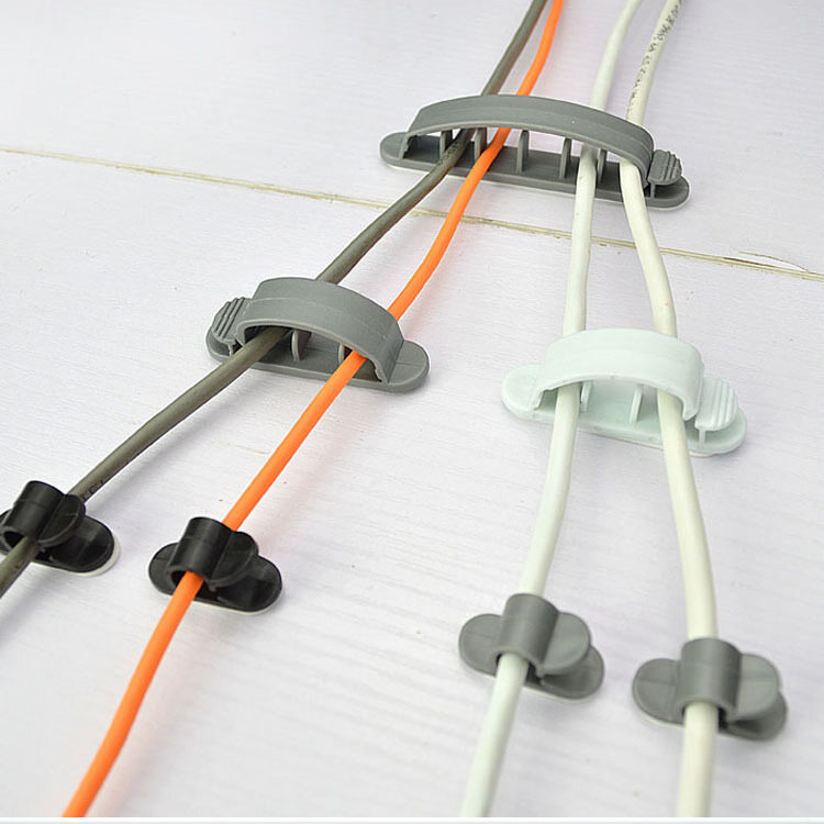 10PCS/Set Car Wire Holder Wire Cord Clip Cable Line Holder Cable Organizer Auto Charger Line Clasp Clamp Self-adhesive