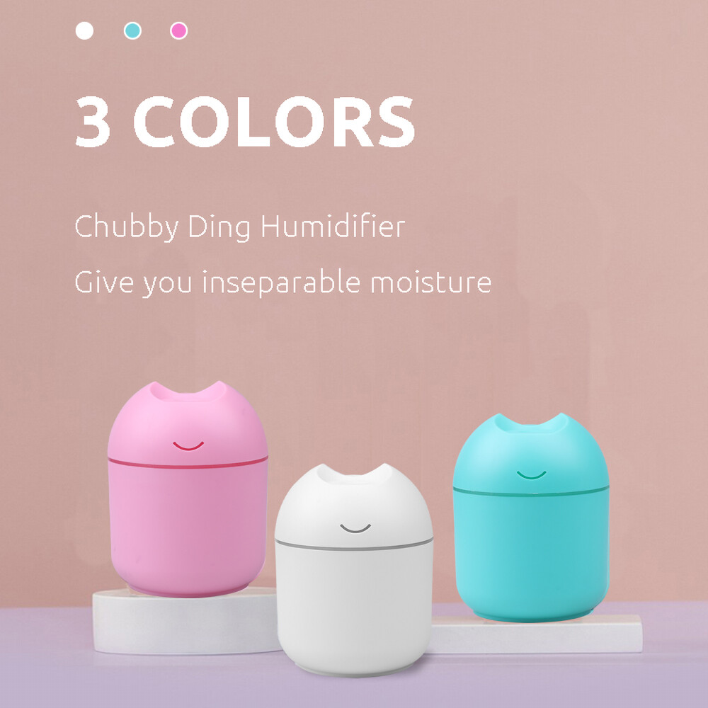 KEBETEME Máy Tạo Độ Ẩm Không Khí Máy Khuếch Tán Hương Thơm 250ML Máy Khuếch Tán Tinh Dầu Hương Liệu Máy Tạo Sương Mù Siêu Âm Sạc USB