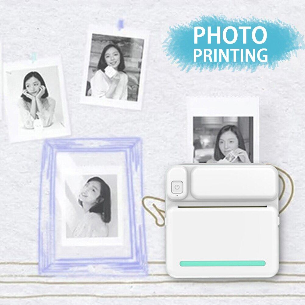 Mini Printer Portable Thermal Printer Pocket Photo Label Printers Sticker Inkless Bluetooth Miniprint For Phone 200Dpi Printing