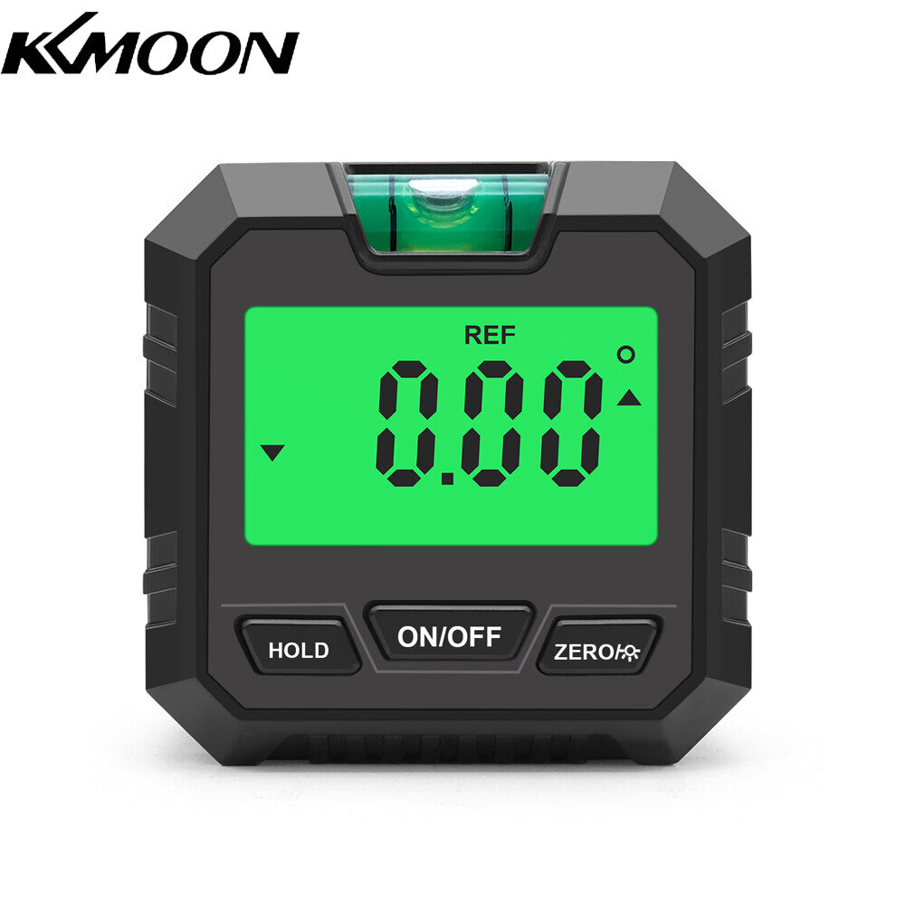 KKmoon Mag-netic Digital Angle Meter Absolute and Relative Measurement Angle and Slope Conversion Inclinometer LCD Display with Backlight Versatile Clinometer