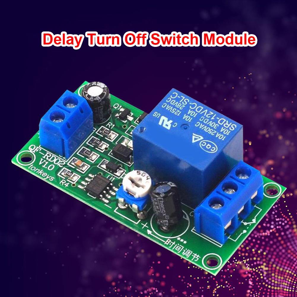 NE555 DC 12V Delay Relay Module – 0-60 Second Adjustable Timer Switch, Conduction Delay Control For Automotive & Equipment