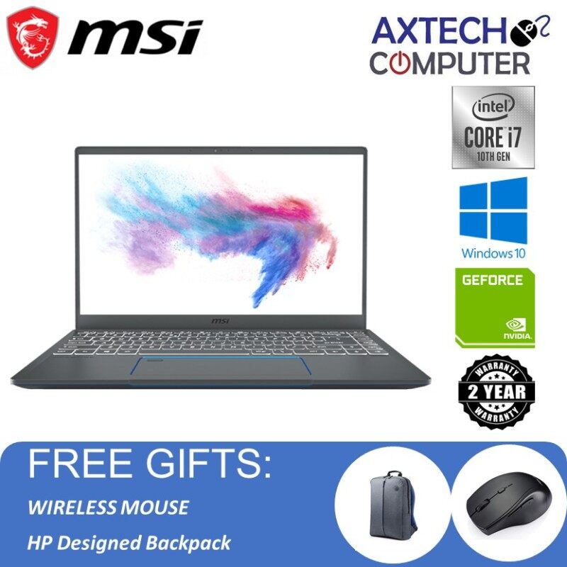 MSI Prestige 14 A10RB-057 14 FHD Laptop ( I7-10710U, 16GB, 512GB SSD, MX250 2GB, W10 ) Malaysia