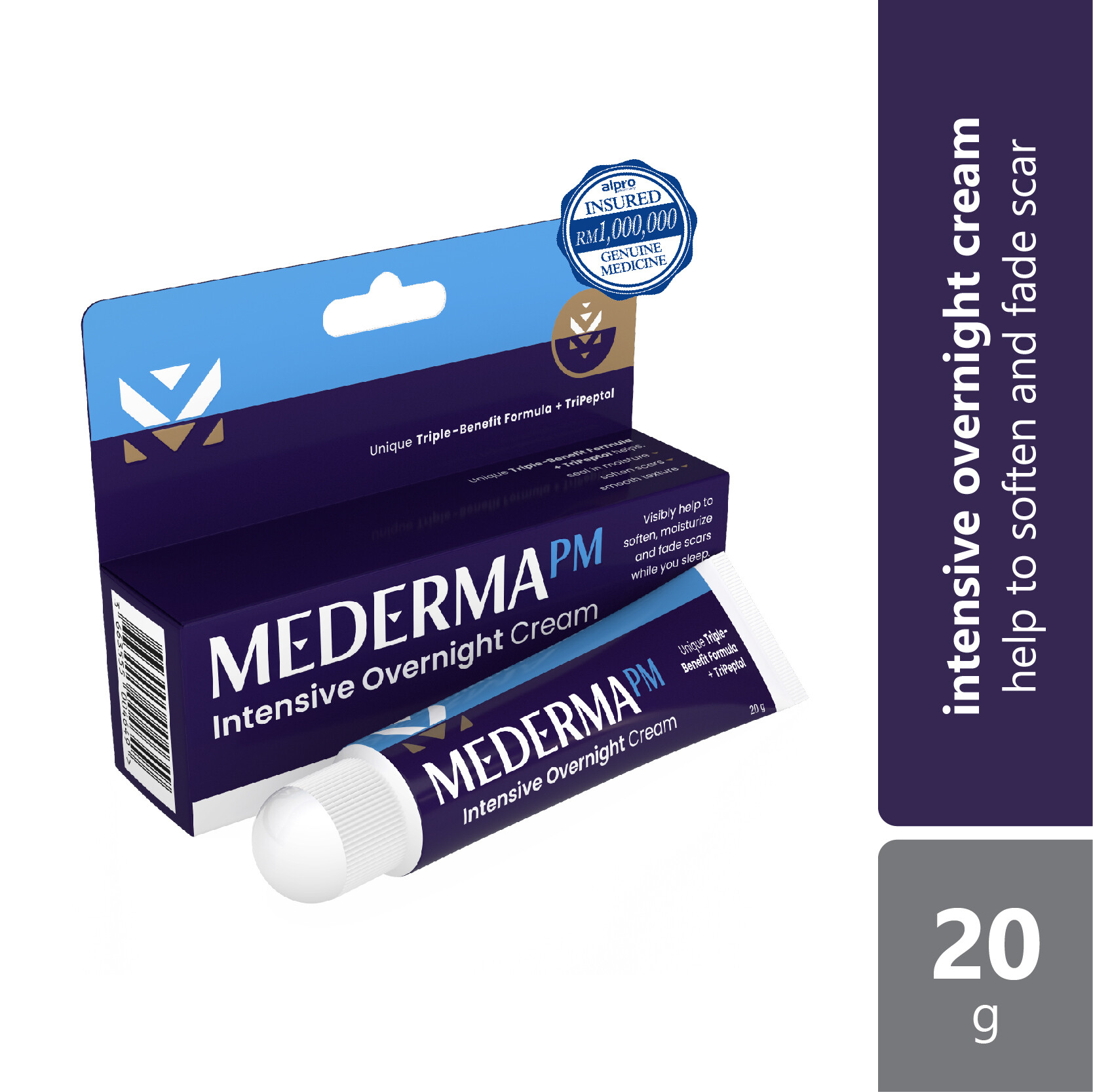 Mederma Pm Intensive Overnight Cream 20g Help to fade scar/Reduce