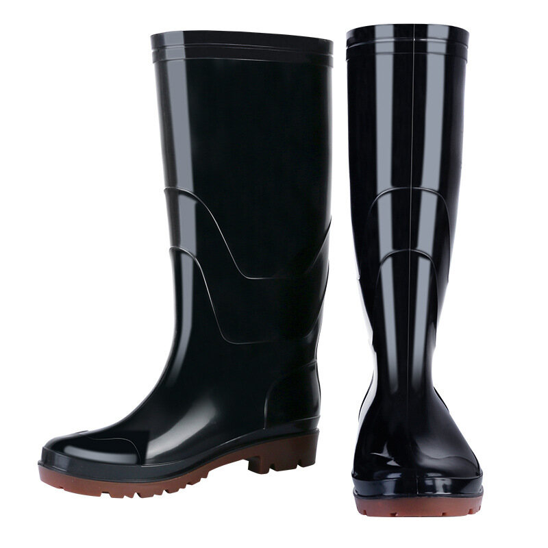 LIZARD 👢Shoes👢 black rain boots For men, long waterproof shoes, tendon material insole. Non-slip shoes, high rain boots, site safety shoes on the construction site.