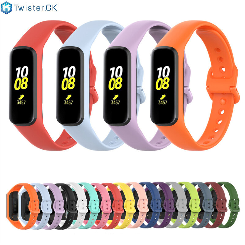 Replacement Watchband Sweat-proof Comfortable Soft Silicone Strap Compatible For Samsung Galaxy Fit2 R220