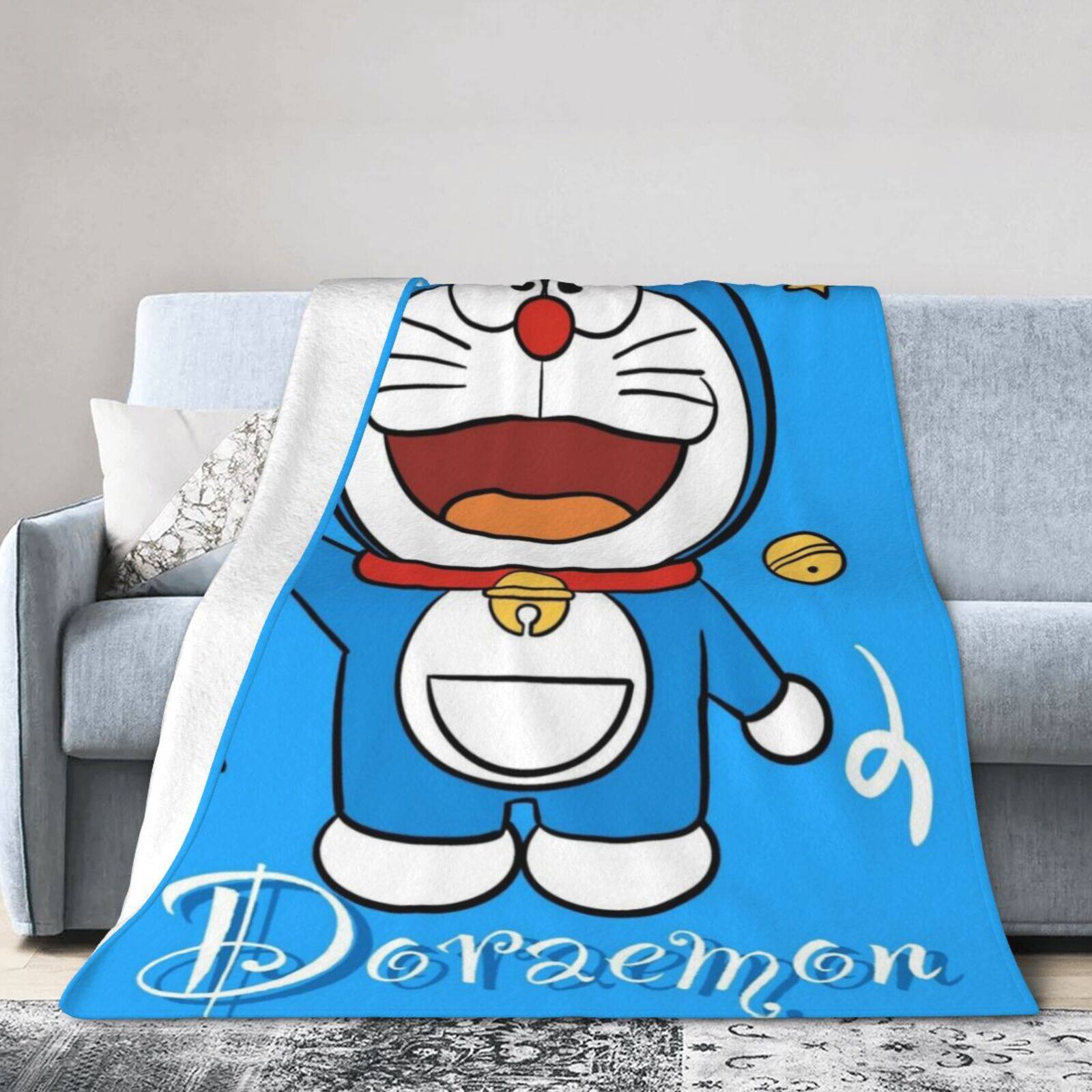 Doraemon Super soft blanket anti-pilling blanket warm air conditioning blanket travel office sofa bed micro fleece blanket